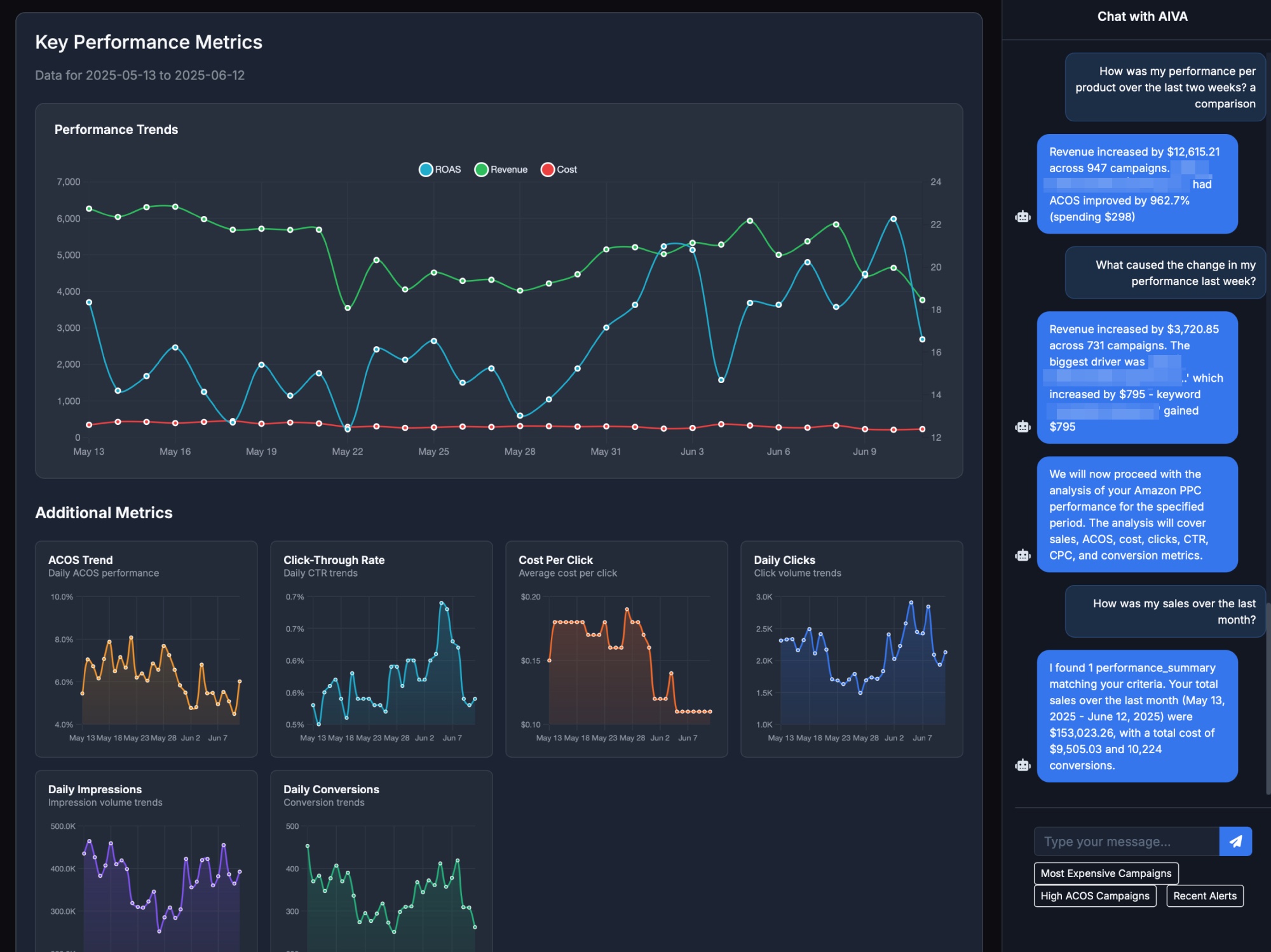 Real AIVA Conversation Example - Monthly Summary Report
